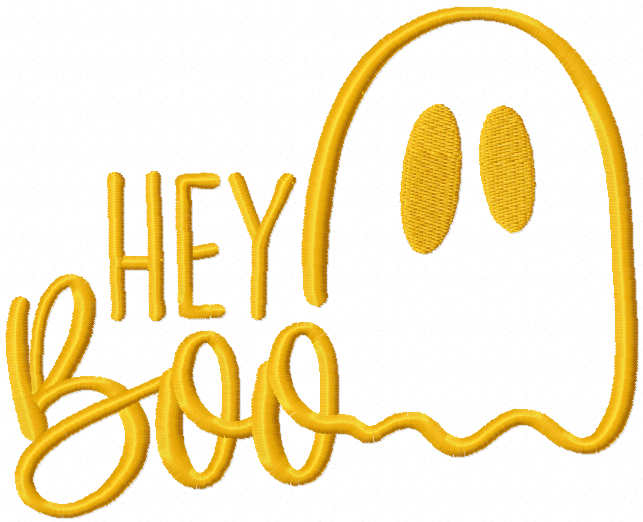 Hey Boo Maskinbroderi Design