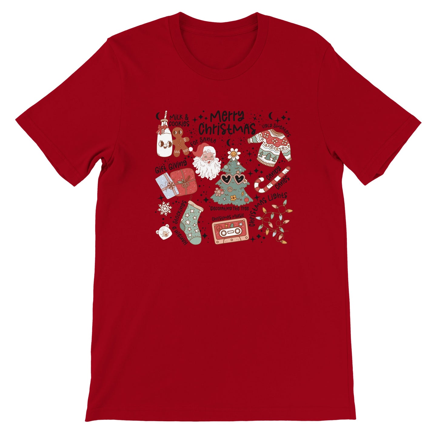 Retro Christmas T-skjorte Jul