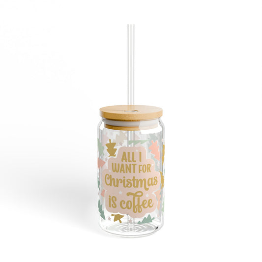 Christmas Coffee Glass