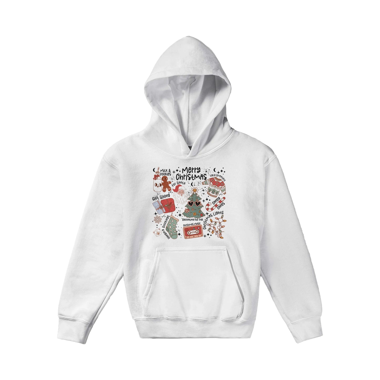 Retro Christmas hoodie for kids