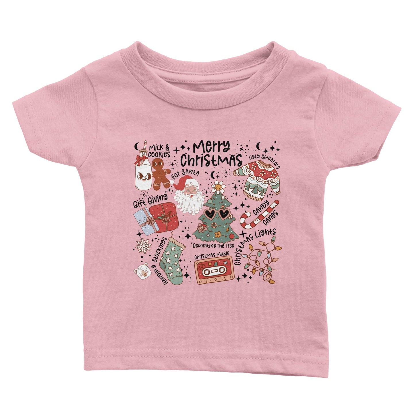 Retro t-skjorte med julemotiv