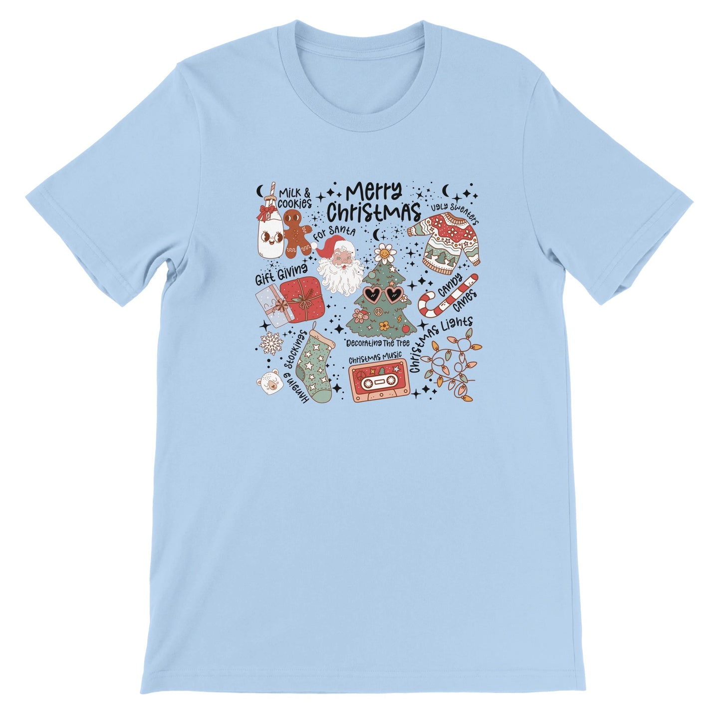 Retro Christmas T-skjorte Jul