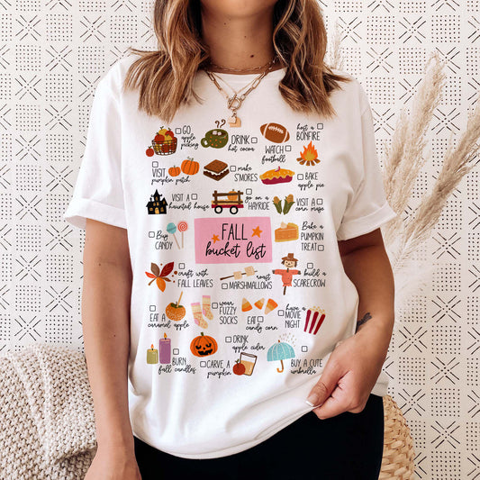 fall bucket list t-skjorte