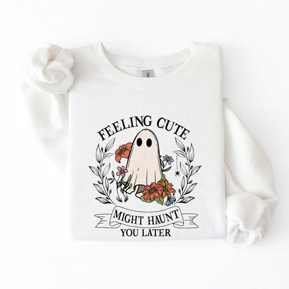feeling cute halloweengenser - hvit farge