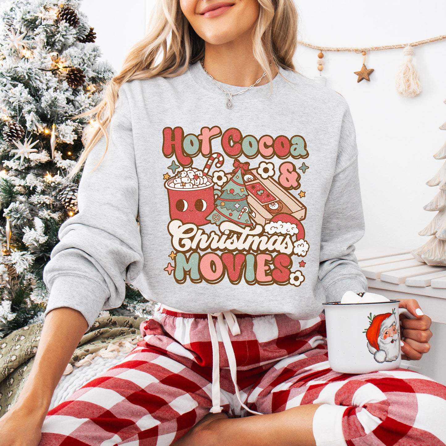 Hot Cocoa Christmas Movies Christmas Sweater | Gildan®