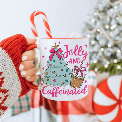 Christmas mug Jolly and Caffeinated