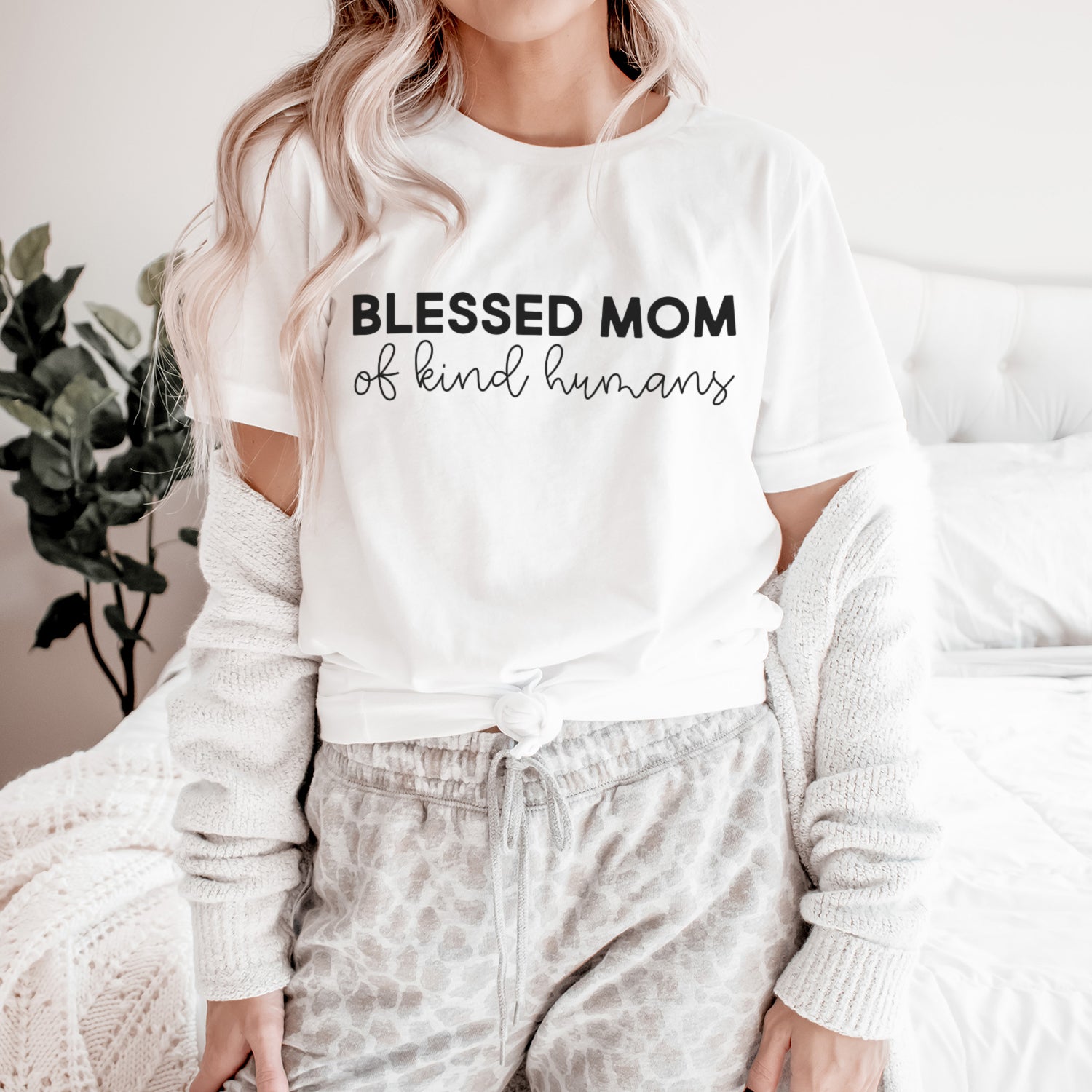 blessed mom t-skjorte