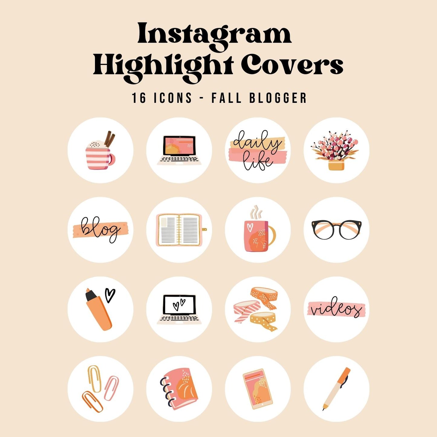 Fall Instagram Story Icons
