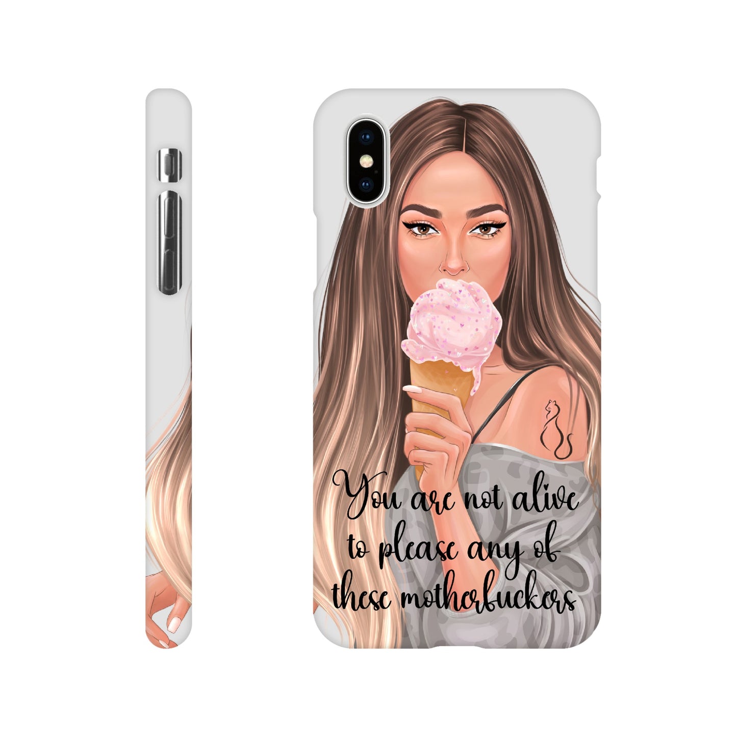MF Ombre Hair Lady Mobildeksel