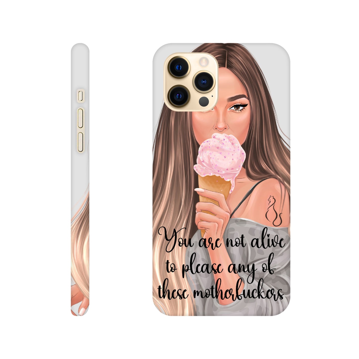 MF Ombre Hair Lady Mobildeksel