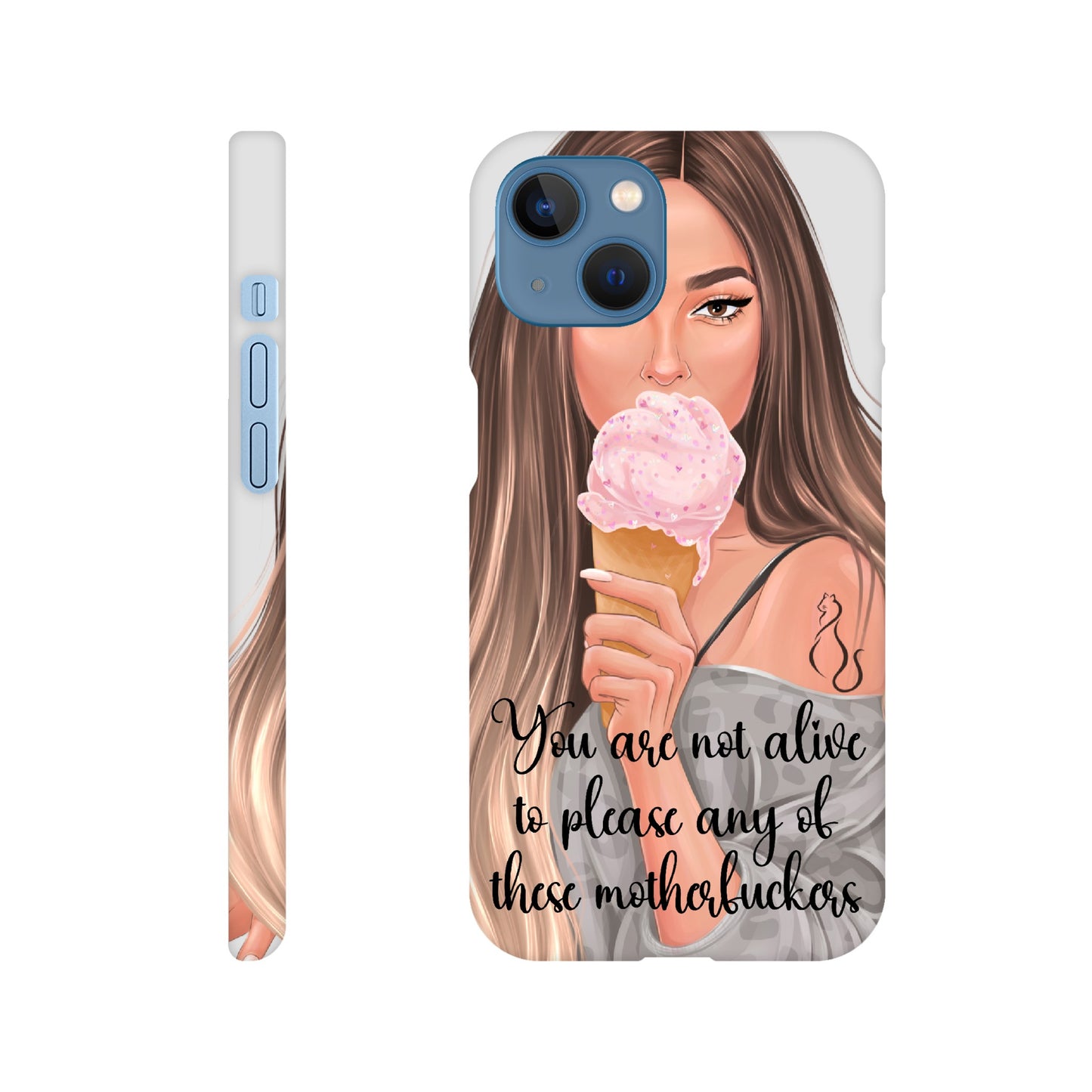 MF Ombre Hair Lady Mobildeksel