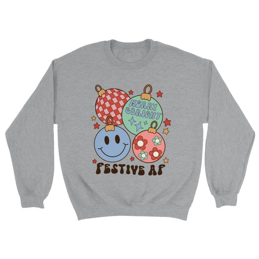Julegenser Festive AF Sportsgrå