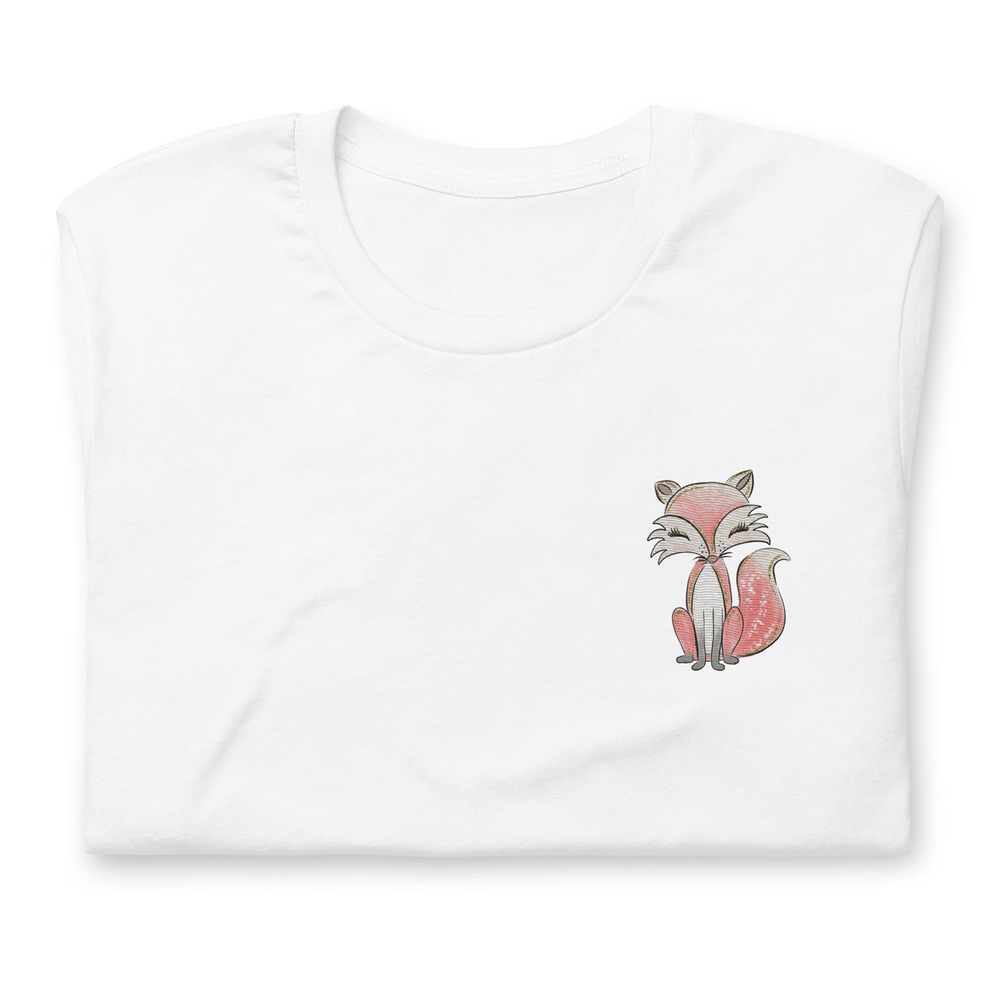 T-shirt med räv i skogsmark