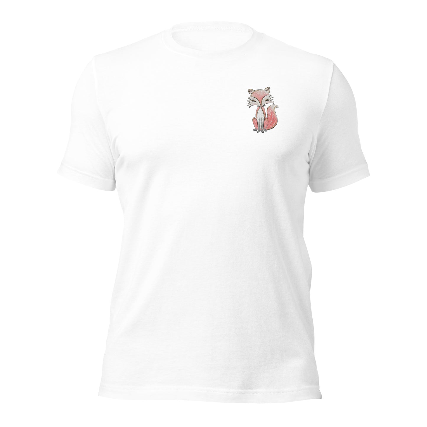 T-shirt med räv i skogsmark